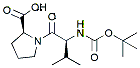 Molecular structure of the compound: Boc-val-pro-OH