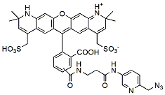 Molecular structure of the compound: BP Fluor 568 Picolyl Azide