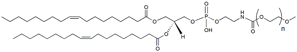 Molecular structure of the compound: DOPE-mPEG, MW 5,000