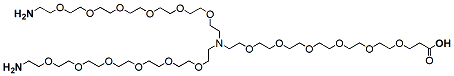 Molecular structure of the compound: N-(acid-PEG6)-N-bis(PEG6-amine), HCl salt
