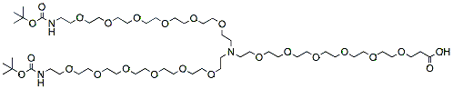 Molecular structure of the compound: N-bis(N-Boc-PEG6)-N-(PEG6-acid)