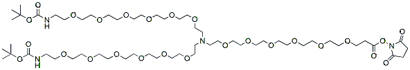 Molecular structure of the compound: N-(NHS ester-PEG6)-N-bis(PEG6-N-Boc)