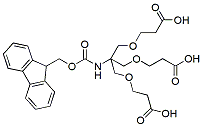 Molecular structure of the compound: Fmoc-Amido-Tri-(carboxyethoxymethyl)-methane