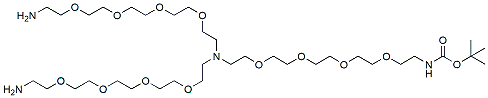 Molecular structure of the compound: N-(N-Boc-PEG4)-N-bis(PEG4-amine)