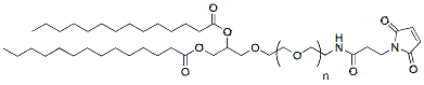 Molecular structure of the compound: DMG-PEG-Mal, MW 2,000