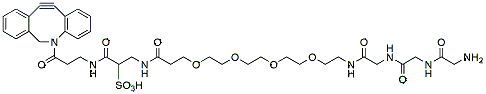 Molecular structure of the compound: DBCO-PEG4-Gly-Gly-Gly