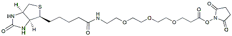 Molecular structure of the compound: Biotin-PEG3-NHS ester