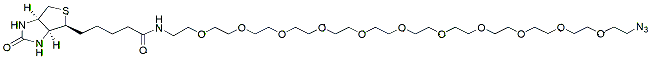 Molecular structure of the compound: Biotin-PEG11-azide