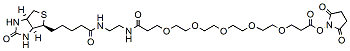 Molecular structure of the compound: Biotin-EDA-PEG5-NHS