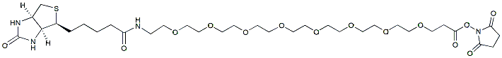 Molecular structure of the compound: Biotin-PEG8-NHS ester