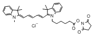 Molecular structure of the compound: Cy5-NHS ester