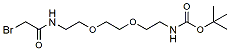 Molecular structure of the compound: Bromoacetamido-PEG2-Boc-amine