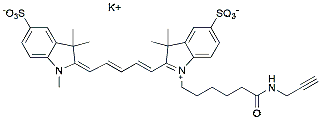 Molecular structure of the compound: diSulfo-Cy5 alkyne