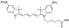 Molecular structure of the compound: Sulfo-Cy5 carboxylic acid