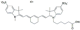 Molecular structure of the compound: Sulfo-Cy7 carboxylic acid