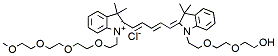 Molecular structure of the compound: N-(m-PEG4)-N-(hydroxy-PEG2)-Cy5