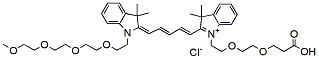 Molecular structure of the compound: N-(m-PEG4)-N-(PEG2-acid)-Cy5