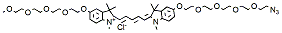 Molecular structure of the compound: N-methyl-N-methyl-O-(m-PEG4)-O-(azide-PEG4)-Cy5