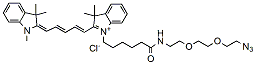 Molecular structure of the compound: N-methyl-N-(Azido-PEG2-C5)-Cy5