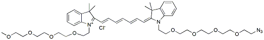 Molecular structure of the compound: N-(m-PEG4)-N-(azide-PEG4)-Cy7