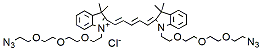 Molecular structure of the compound: N,N-bis-(azide-PEG3)-Cy5