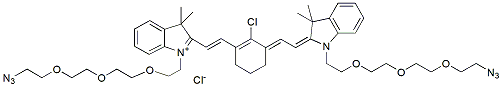 Molecular structure of the compound: N,N-bis-(azide-PEG3)-chlorocyclohexenyl Cy7