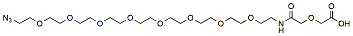 Molecular structure of the compound: 2-((Azido-PEG8-carbamoyl)methoxy)acetic acid