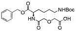 Molecular structure of the compound: Benzyl N1-[PEG1-acid] -N6-(t-Boc)-L-lysinate