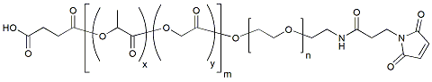 Molecular structure of the compound: COOH-PLGA(10k)-PEG(2k)-MAL