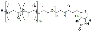 Molecular structure of the compound: PLGA(2k)-PEG(2k)-BIO