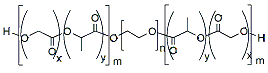 Molecular structure of the compound: PLGA(2k)-PEG(8k)-PLGA(2k)