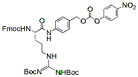Molecular structure of the compound: Fmoc-Arg(boc)2-PAB-PNP