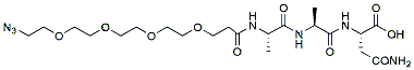 Molecular structure of the compound: Azido-PEG4-Ala-Ala-Asn