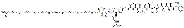 Molecular structure of the compound: Acid-PEG12-Val-Cit-PAB-MMAE