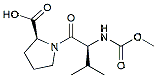 Molecular structure of the compound: (S)-1-((S)-2-((Methoxycarbonyl)amino)-3-methylbutanoyl)pyrrolidine-2-carboxylic acid