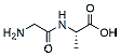 Molecular structure of the compound: Glycyl-l-alanine